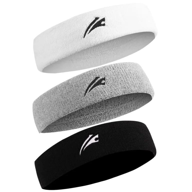 Custom Logo Terry Cloth Sports Headbands / Elastic Sweatbands Wholesale
