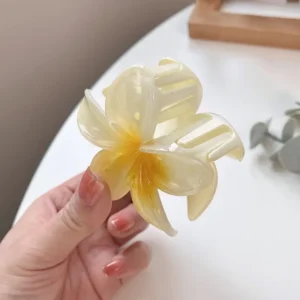 acetate flower hair clip