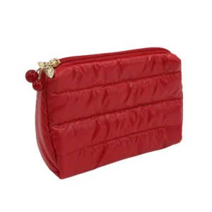 cherry red makeup pouch