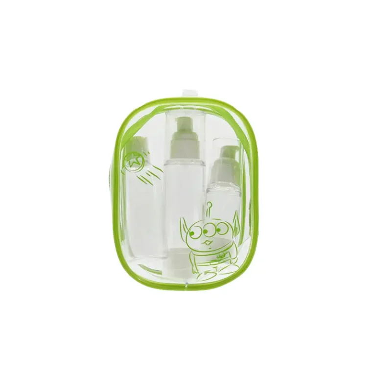 Lime Fresh ClearCube Beauty Pouch Transparent Green PVC Mini Travel Cosmetic Organizer