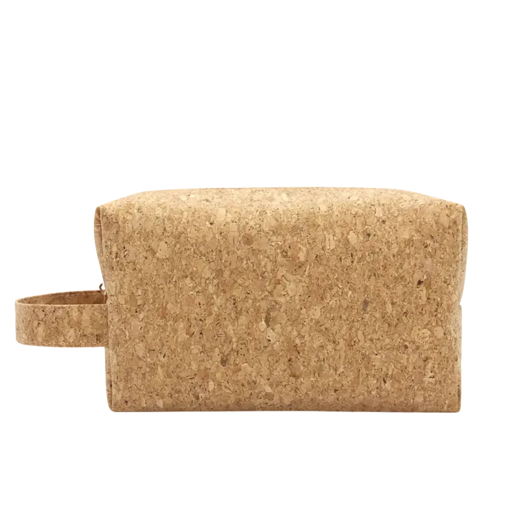 CorkNature Beauty Cube / Eco-Style Rectangular Cosmetic Pouch with Side Handle
