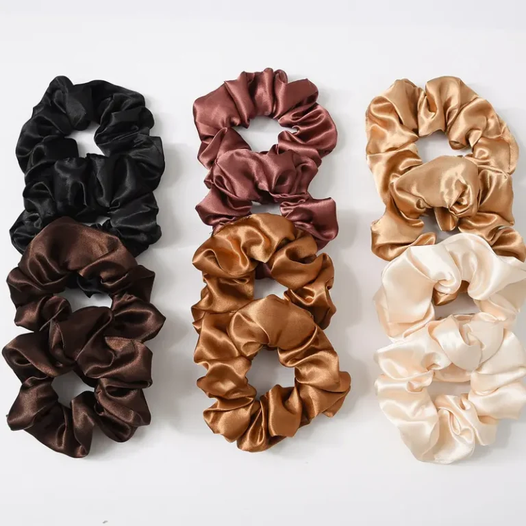 Satin Hair Scrunchies / Custom Classic Silk Feeling Hair Ties Wholesale