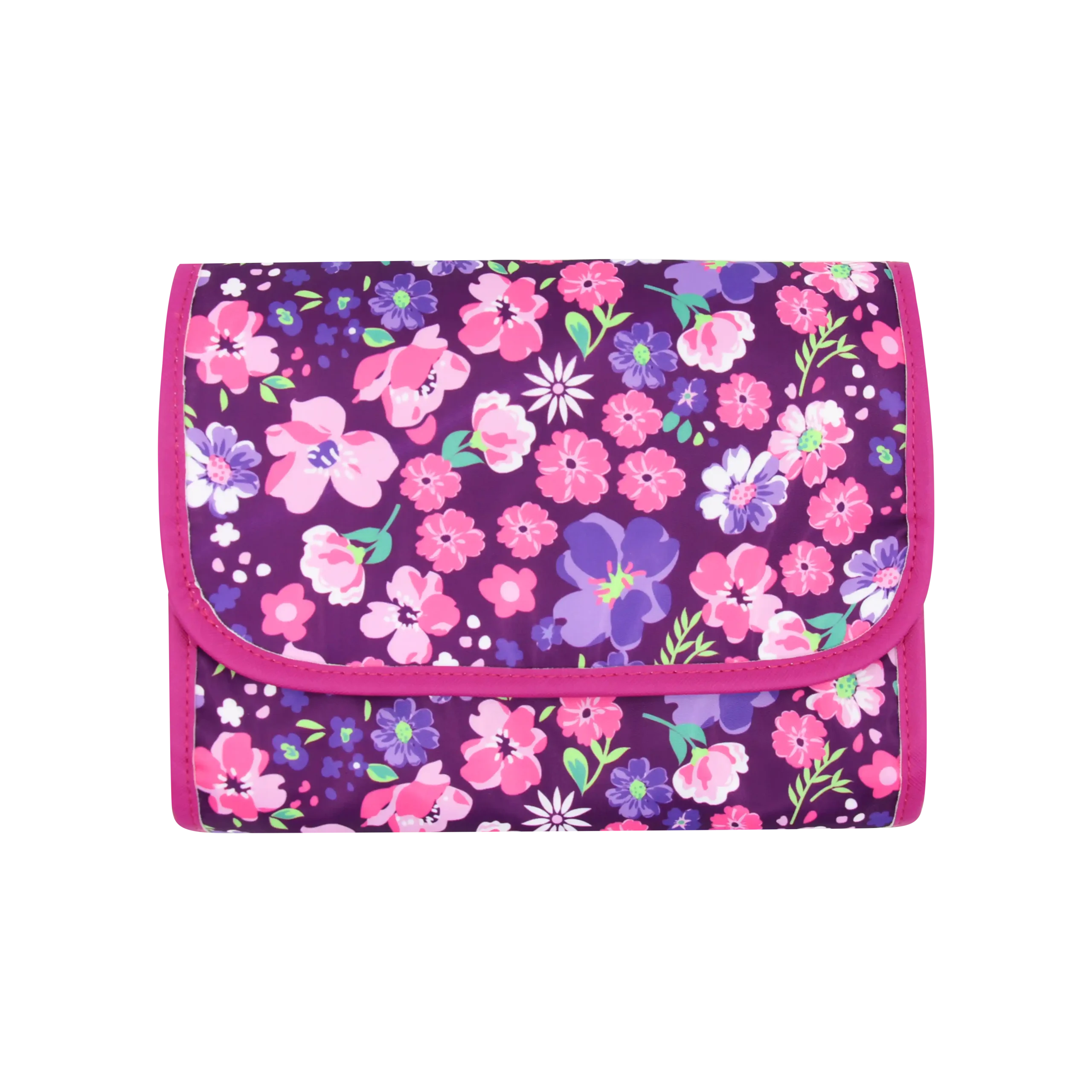 BloomFold Hanging Toiletry Bag / Printed Travel Cosmetic Organizer with Multi-Pocket Storage