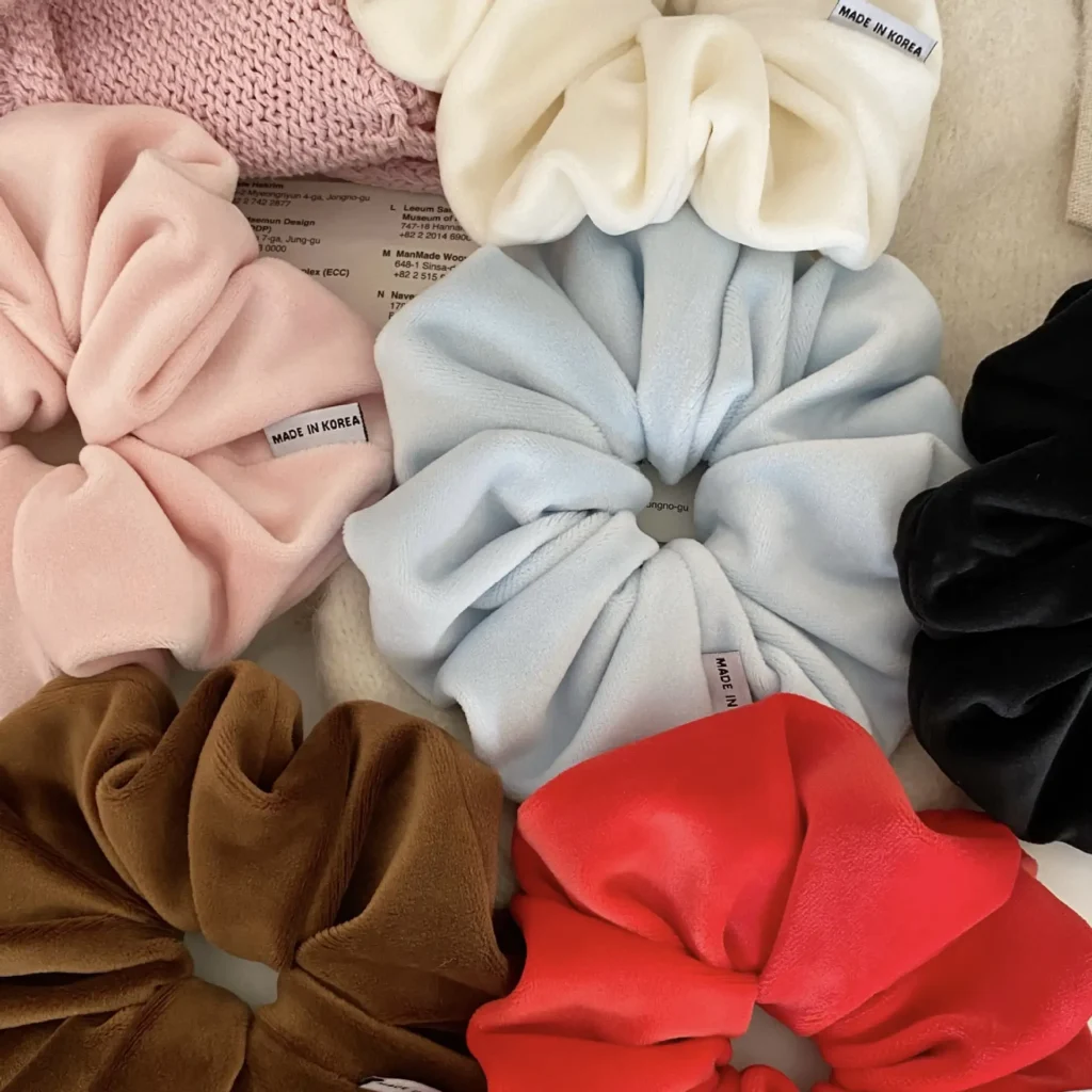 oversized velvet scrunchies