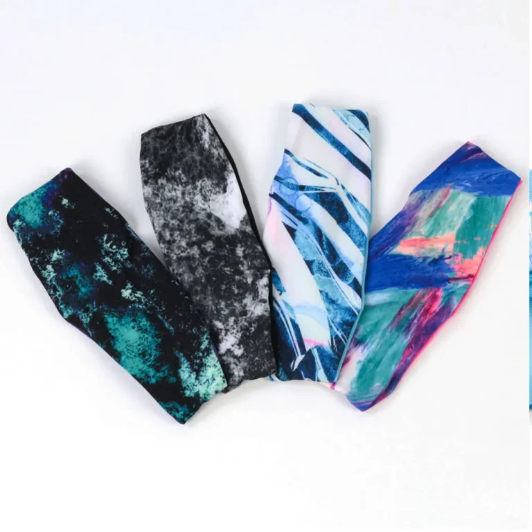 Printed Elastic Sports Headbands / Custom Wide Fabric Hair Bands Wholesale