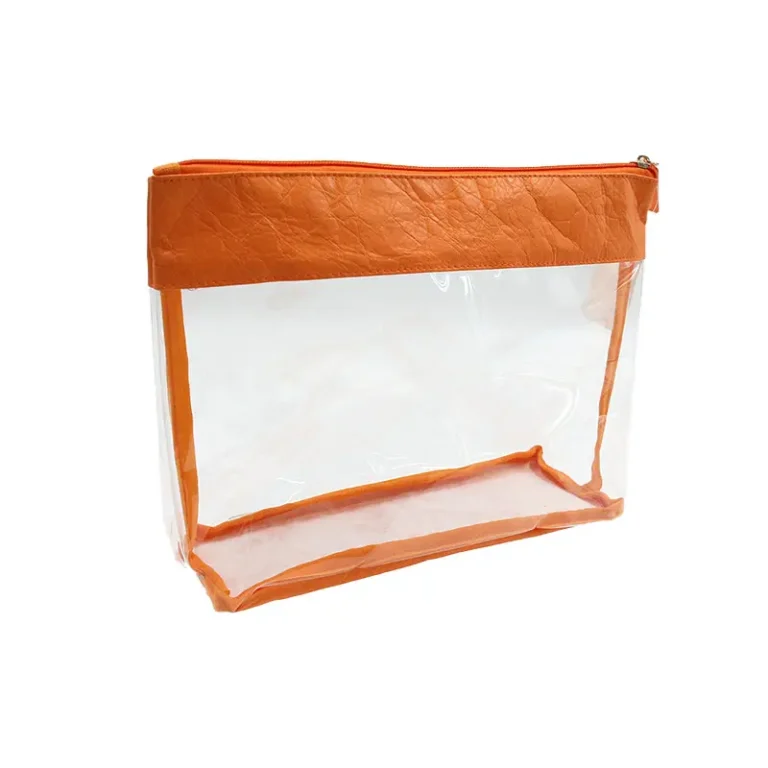 Citrus ClearSlim Makeup Pouch / Transparent PVC Flat Cosmetic Organizer Bag