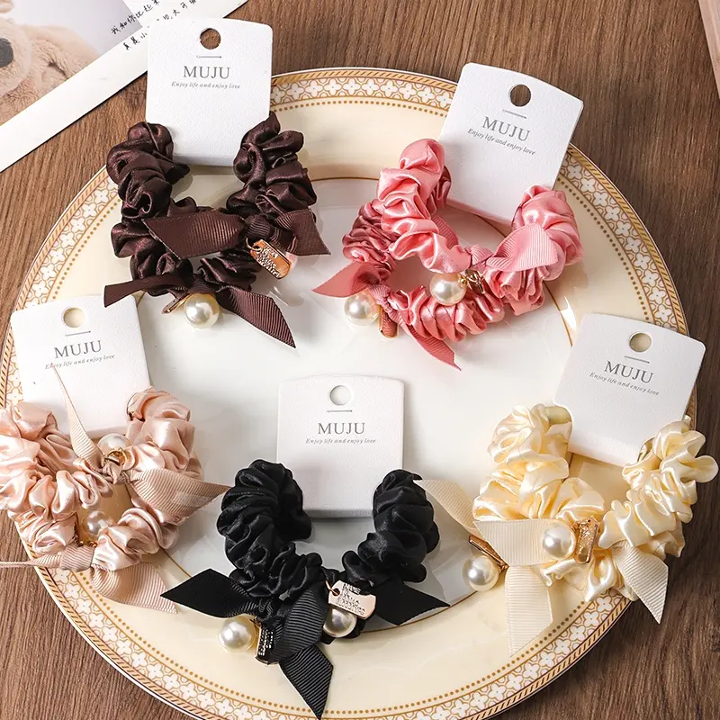 satin bow scrunchies