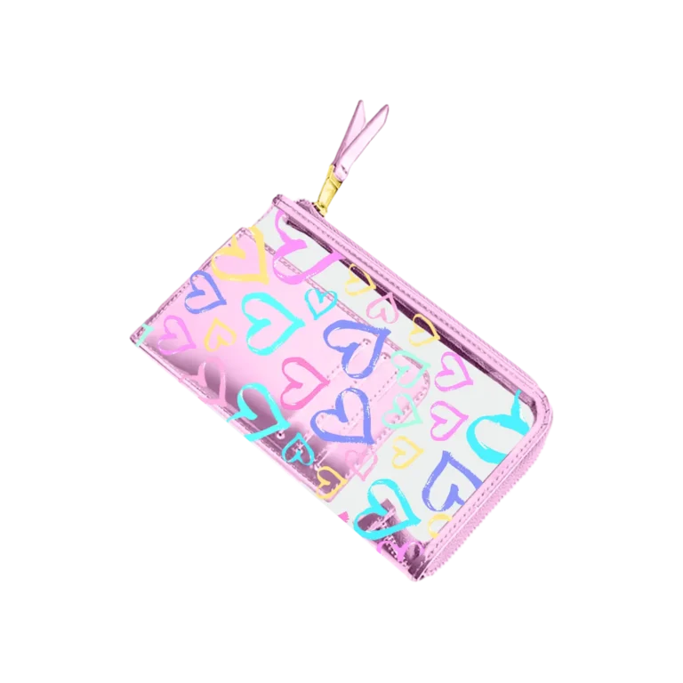 Candy Heart ClearZip Pouch / Colorful TPU Mini Cosmetic & Travel Organizer Bag