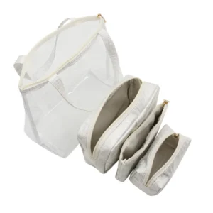 woven fabric cosmetic pouch