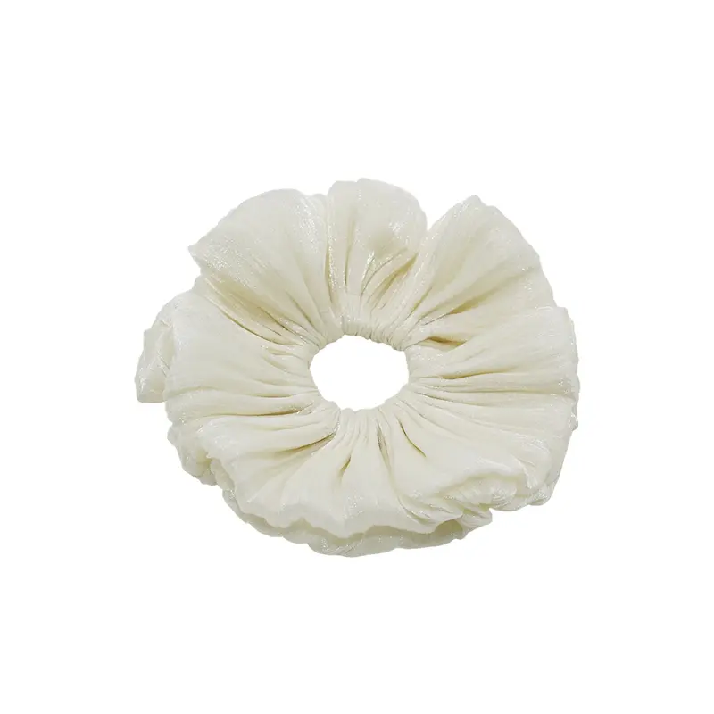 Custom Cream Polyester Oversized Scrunchie