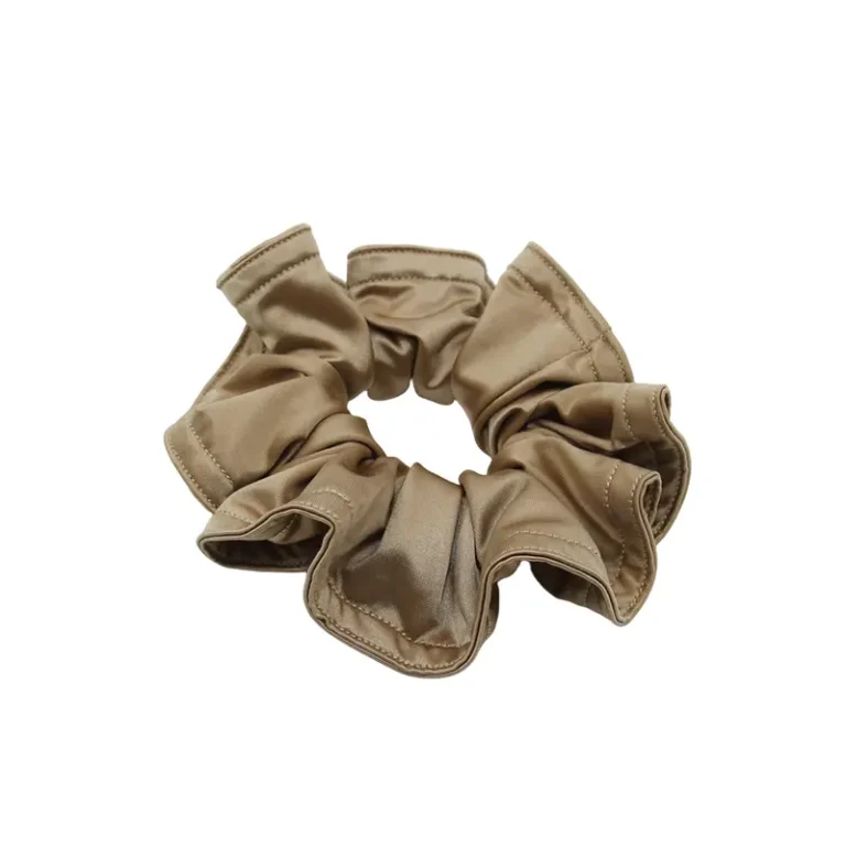 Custom Satin Edge Oversized Scrunchie 15cm Polyester Spandex Hair Tie